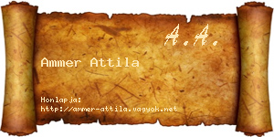 Ammer Attila névjegykártya